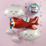 Шар (11''/28 см) Мини-фигура, Облако, Белый, 1 шт., 902842