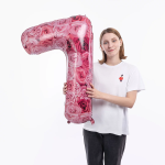Шар (34''/86 см) Цифра, 7 Симфония роз, Фуше, 1 шт. в уп., 131367