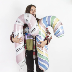 Шар (35''/89 см) Фигура, Леденец трость, Розовый, 1 шт., G72093