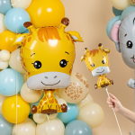 Шар (14''/36 см) Мини-фигура, Жирафик, 5 шт. в уп., 943500