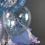 Конфетти фольга Круг, Голубой, Металлик, 1 см, 50 г., 6015217