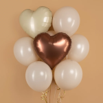 Шар (18''/46 см) Сердце, Шоколад, Сатин, 1 шт., 23430