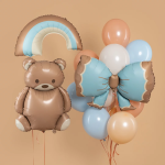 Шар (32''/81 см) Фигура, Радуга, Голубой, Сатин, 1 шт. в уп., 26324P