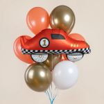 Шар (30''/76 см) Фигура, Гоночная машинка, Красный, Сатин, 1 шт. в уп., 27673P