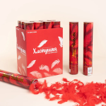 Пневмохлопушка (12/30 см), Это Любовь ..., Перья, Красный, 1 шт., 823190