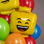 Шар (27''/69 см) Фигура, Конструктор Улыбка, Желтый, 1 шт. в уп., 26160P