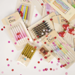 Свечи Роскошная серия, Золото, Металлик, 0,7*7 + 2,5 см, 6 шт. с держат., 802944