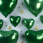 Шар (9''/23 см) Мини-сердце, Зеленый, 1 шт., 09020GR