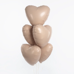 Шар (19''/48 см) Сердце, Мистик, Кремовый, Сатин, 1 шт., 221073