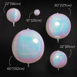 Шар 3D (32''/81 см) Сфера, Жемчужный, Хамелеон, 1 шт. в уп., 24951