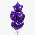 Шар (18''/46 см) Сердце, Королевский пурпур, 1 шт., 18328RP