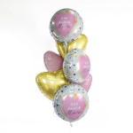 Шар (19''/48 см) Сердце, Светлое золото, 1 шт., 758137