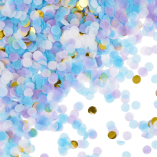 Конфетти купаж, Круг, фольга и тишью, Классный микс, Металлик, 1 см, 50 г., 6015307