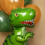 Шар (28''/71 см) Фигура 3D, Динозавр Тираннозавр, Зеленый, 1 шт. в уп., 26073