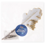 Цветок Пуансеттия, на клипсе, 15 см. Белый/Золото, с блестками, 1 шт., 6233587