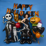 Шар 3D (56''/142 см) Фигура, Тыква на Хэллоуин, 1 шт. в уп., 74070-P