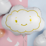 Шар (26''/66 см) Фигура, Веселое облачко, Белый, 1 шт. в уп., 226009