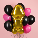 Шар (39''/99 см) Фигура, Мистер Пи-Пи, Дизайн НЮ, Золото, 1 шт., 23916