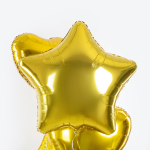 Шар (32''/81 см) Звезда, Золото, Металлик, 1 шт., 27223