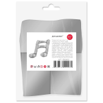 Шар с клапаном (16''/41 см) Мини-фигура, Нота двойная, Серебро, 5 шт. в уп. (цв.этик.), 19808S5