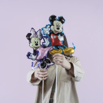 Шар с клапаном (17''/43 см) Мини-фигура, Микки Маус, 1 шт., 555070