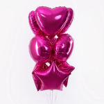 Шар (18''/46 см) Сердце, Фуше, 1 шт., 201500F