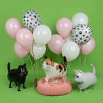 Шар 3D (24''/61 см) Ходячая Фигура, Кот, Черный, 1 шт. в уп., 23271P