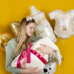 Шар (32''/81 см) Фигура, Бутылочка для малыша, Ванильное золото, 1 шт. в уп., 23532