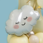 Шар (11''/28 см) Мини-фигура, Облако, Белый, 1 шт., 902842