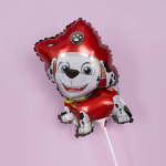 Шар с клапаном (17''/43 см) Мини-фигура, Щенок Пожарный, 5 шт. в уп., 24054