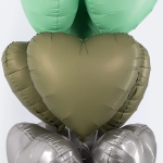 Шар (18''/46 см) Сердце, Оливковый, Матовый, 1 шт., 201500MOL