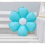 Шар (20''/51 см) Цветок, Ромашка (надув воздухом), Голубой, 1 шт., 23870