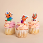 Свечи Три Кота, Подарки на День Рождения!, 5*6,5 + 4 см, 3 шт. с держат., 703055