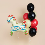 Шар (32''/81 см) Фигура, Лошадка Русский узор, 1 шт. в уп., 943159