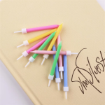 Свечи Светлый микс, Ассорти, Макарунс, 0,4*7 см, 6 шт. с держат., 802927