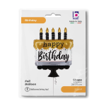 Шар (28''/71 см) Фигура, Торт на День Рождения, Сатин, 1 шт. в уп., 25281-P