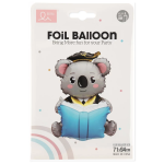 Шар 3D (37''/94 см) Коала Выпускник, 1 шт. в уп., 27288