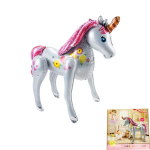 Шар (46''/117 см) Фигура 3D, Цветочный единорог, 1 шт. в уп., 15514