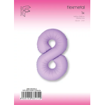 Шар (40''/102 см) Цифра, 8 Slim, Лаванда, Матовый, 1 шт. в уп., B901918MLA