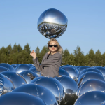 Шар 3D (32''/81 см) Сфера, Серебро, 1 шт. в уп., 23855P