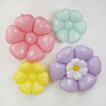 Шар (28''/71 см) Цветок, Ромашка (надув воздухом), Бирюзовый, 1 шт., 23231