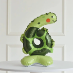 Шар (23''/58 см) Цифра на подставке, 6 Зверята, Черепаха, 1 шт. в уп., 24656