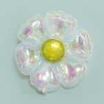 Шар (24''/61 см) Цветок, Ромашка (надув воздухом), Прозрачный, Хамелеон, 1 шт. в уп., 24900P