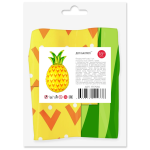 Шар с клапаном (17''/43 см) Мини-фигура, Ананас, Желтый, 5 шт. в уп. (цв.этик.), 17175S5