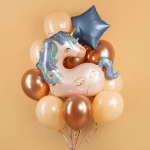 Шар (30''/76 см) Фигура, Морской единорог, Розовый, 1 шт. в уп., G72197-P