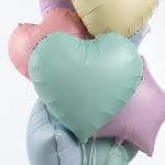 Шар (18''/46 см) Сердце, Нежная мята, Сатин, 1 шт., 27182