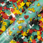 Пневмохлопушка (12/30 см), Game Time, Пиксели, Звезды тишью, Ассорти, 1 шт., 823158