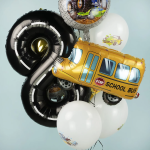 Шар (40''/102 см) Цифра, 8 Пит-Стоп, Черный, 1 шт. в уп., 23668