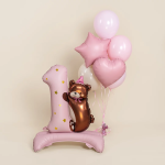 Шар (18''/46 см) Сердце, Светло-розовый, Сатин, 1 шт., 27184