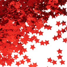 Конфетти фольга Звезда, Красный, Металлик, 1,5 см, 50 г., 6015205